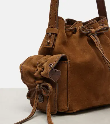 Acne Studios Multipocket Mini suede bucket bag | Thumbnail 2 Acne Studios Multipocket Mini suede bucket bag | Thumbnail 2