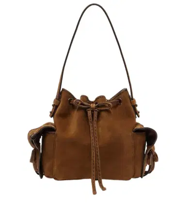 Acne Studios Multipocket Mini suede bucket bag | Thumbnail 1 Acne Studios Multipocket Mini suede bucket bag | Thumbnail 1