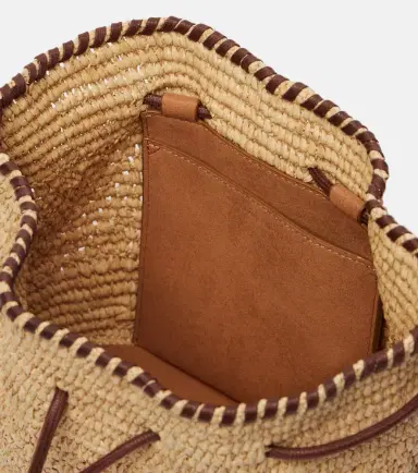 Stella McCartney Falabella Small raffia bucket bag | Thumbnail 3 Stella McCartney Falabella Small raffia bucket bag | Thumbnail 3