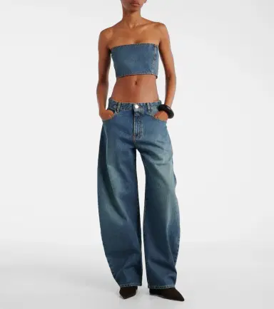 Alaia Alaïa High-rise barrel-leg jeans | Thumbnail 2 Alaia Alaïa High-rise barrel-leg jeans | Thumbnail 2