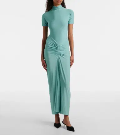 Alaïa Alaïa Ruched jersey maxi dress | Thumbnail 2 Alaïa Alaïa Ruched jersey maxi dress | Thumbnail 2
