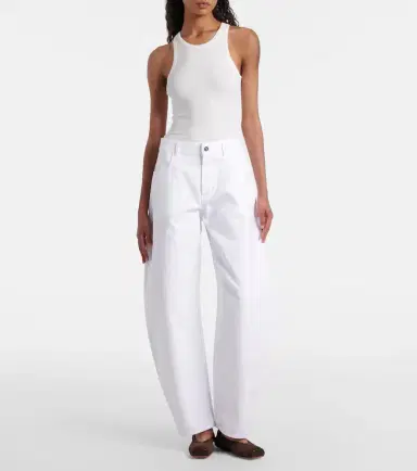 Alaïa Alaïa Mid-rise barrel-leg jeans | Thumbnail 2 Alaïa Alaïa Mid-rise barrel-leg jeans | Thumbnail 2