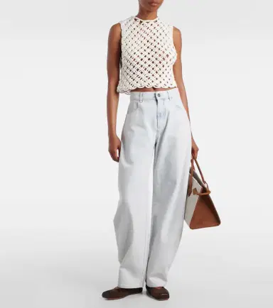 Alaia Alaïa Low-rise barrel-leg jeans | Thumbnail 4 Alaia Alaïa Low-rise barrel-leg jeans | Thumbnail 4
