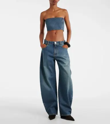 Alaïa Alaïa Denim crop top | Thumbnail 5 Alaïa Alaïa Denim crop top | Thumbnail 5