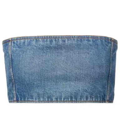 Alaïa Alaïa Denim crop top | Thumbnail 1 Alaïa Alaïa Denim crop top | Thumbnail 1