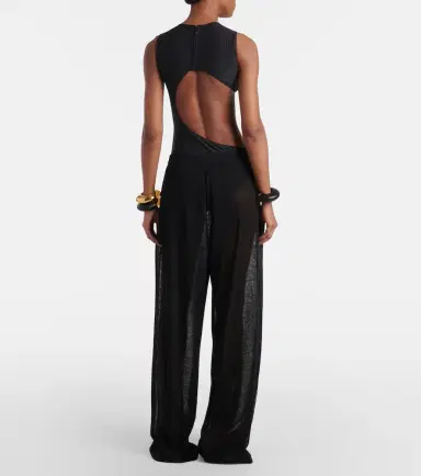 Alaïa Alaïa Sheer linen and silk wide-leg pants | Thumbnail 5 Alaïa Alaïa Sheer linen and silk wide-leg pants | Thumbnail 5