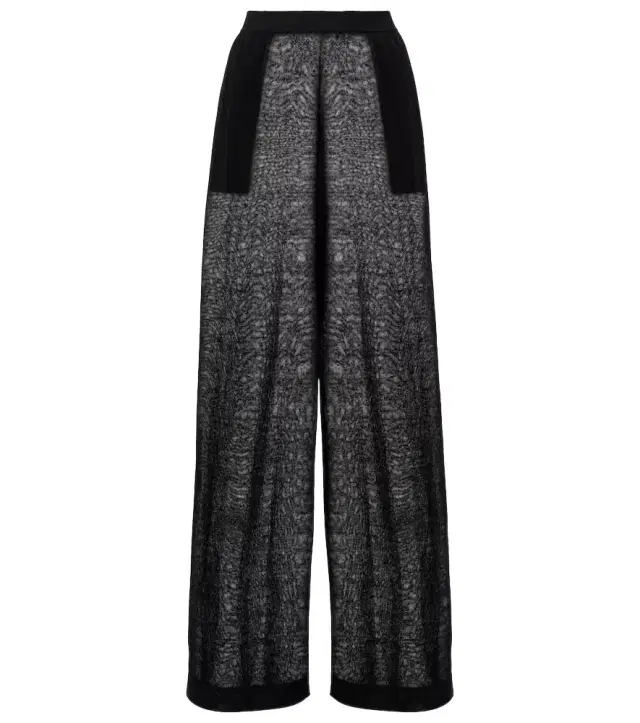 Alaïa Sheer linen and silk wide-leg pants Alaïa Sheer linen and silk wide-leg pants