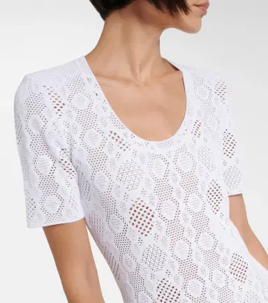 Alaia Alaïa Lace midi dress | Thumbnail 4 Alaia Alaïa Lace midi dress | Thumbnail 4