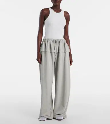 Alaïa Alaïa Ruffled cotton-blend track pants | Thumbnail 3 Alaïa Alaïa Ruffled cotton-blend track pants | Thumbnail 3