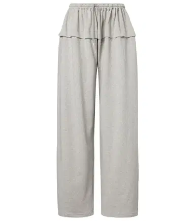 Alaïa Alaïa Ruffled cotton-blend track pants | Thumbnail 1 Alaïa Alaïa Ruffled cotton-blend track pants | Thumbnail 1