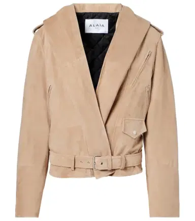 Alaïa Alaïa Suede biker jacket | Thumbnail 1 Alaïa Alaïa Suede biker jacket | Thumbnail 1