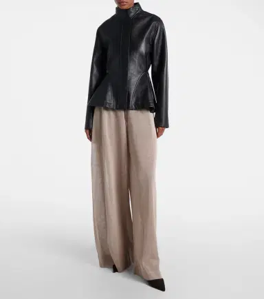 Alaïa Alaïa Peplum leather jacket | Thumbnail 2 Alaïa Alaïa Peplum leather jacket | Thumbnail 2