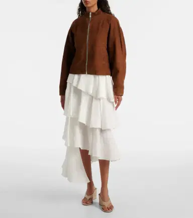 Alaïa Alaïa Suede jacket | Thumbnail 4 Alaïa Alaïa Suede jacket | Thumbnail 4