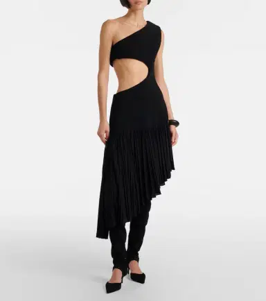 Alaïa Alaïa One-shoulder cutout midi dress | Thumbnail 3 Alaïa Alaïa One-shoulder cutout midi dress | Thumbnail 3