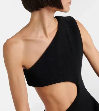Alaïa Alaïa One-shoulder cutout midi dress | Thumbnail 5 Alaïa Alaïa One-shoulder cutout midi dress | Thumbnail 5