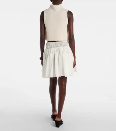 Alaïa Alaïa Cotton and linen miniskirt | Thumbnail 2 Alaïa Alaïa Cotton and linen miniskirt | Thumbnail 2