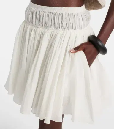 Alaïa Alaïa Cotton and linen miniskirt | Thumbnail 4 Alaïa Alaïa Cotton and linen miniskirt | Thumbnail 4