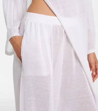 Alaia Alaïa Linen and silk wide-leg pants | Thumbnail 5 Alaia Alaïa Linen and silk wide-leg pants | Thumbnail 5