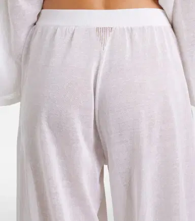 Alaia Alaïa Linen and silk wide-leg pants | Thumbnail 6 Alaia Alaïa Linen and silk wide-leg pants | Thumbnail 6