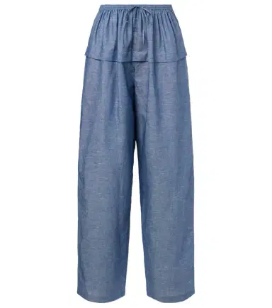 Alaïa Alaïa Cotton and linen wide-leg pants | Thumbnail 1 Alaïa Alaïa Cotton and linen wide-leg pants | Thumbnail 1