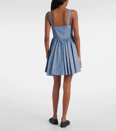Alaia Alaïa Chambray bustier dress | Thumbnail 3 Alaia Alaïa Chambray bustier dress | Thumbnail 3