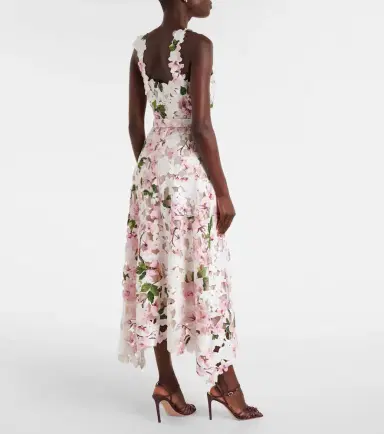 Oscar de la Renta Floral lace cocktail dress | Thumbnail 3 Oscar de la Renta Floral lace cocktail dress | Thumbnail 3