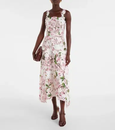 Oscar de la Renta Floral lace cocktail dress | Thumbnail 4 Oscar de la Renta Floral lace cocktail dress | Thumbnail 4