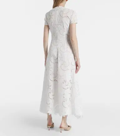 Oscar de la Renta Guipure lace midi dress | Thumbnail 2 Oscar de la Renta Guipure lace midi dress | Thumbnail 2