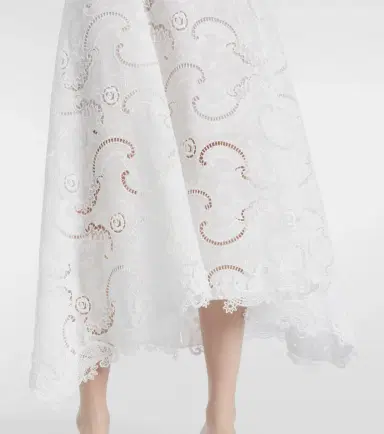 Oscar de la Renta Guipure lace midi dress | Thumbnail 3 Oscar de la Renta Guipure lace midi dress | Thumbnail 3