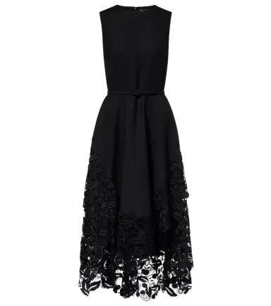 Oscar de la Renta Wool-blend and lace cocktail dress | Thumbnail 1 Oscar de la Renta Wool-blend and lace cocktail dress | Thumbnail 1