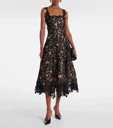 Oscar de la Renta Lace guipure cocktail dress | Thumbnail 2 Oscar de la Renta Lace guipure cocktail dress | Thumbnail 2