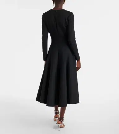 Oscar de la Renta Cutout wool-blend cocktail dress | Thumbnail 4 Oscar de la Renta Cutout wool-blend cocktail dress | Thumbnail 4