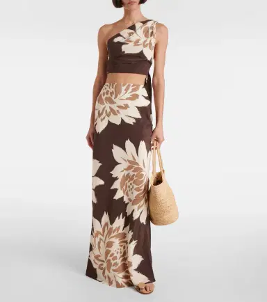 SIR Floral silk satin maxi skirt | Thumbnail 2 SIR Floral silk satin maxi skirt | Thumbnail 2