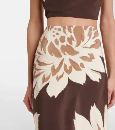SIR Floral silk satin maxi skirt | Thumbnail 4 SIR Floral silk satin maxi skirt | Thumbnail 4