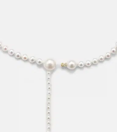 Sophie Bille Brahe La Belle Moon 14kt gold necklace with pearls | Thumbnail 3 Sophie Bille Brahe La Belle Moon 14kt gold necklace with pearls | Thumbnail 3