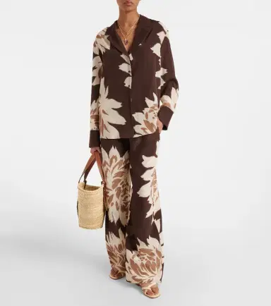 SIR Floral silk satin wide-leg pants | Thumbnail 3 SIR Floral silk satin wide-leg pants | Thumbnail 3