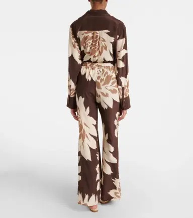 SIR Floral silk satin wide-leg pants | Thumbnail 4 SIR Floral silk satin wide-leg pants | Thumbnail 4