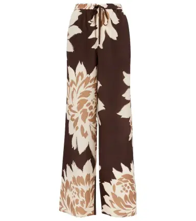 SIR Floral silk satin wide-leg pants | Thumbnail 1 SIR Floral silk satin wide-leg pants | Thumbnail 1