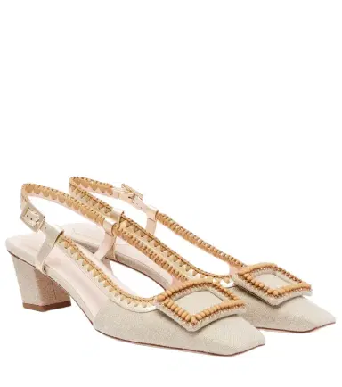 Roger Vivier Belle Vivier embellished slingback pumps | Thumbnail 1 Roger Vivier Belle Vivier embellished slingback pumps | Thumbnail 1