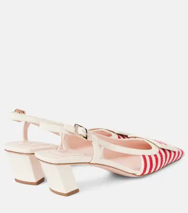 Roger Vivier Belle Vivier 45 striped slingback pumps | Thumbnail 4 Roger Vivier Belle Vivier 45 striped slingback pumps | Thumbnail 4