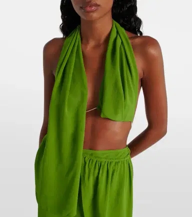 Christopher Esber Open-back silk georgette top | Thumbnail 3 Christopher Esber Open-back silk georgette top | Thumbnail 3