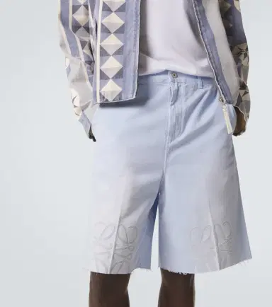Loewe Paula's Ibiza Anagram cotton twill Bermuda shorts | Thumbnail 4 Loewe Paula's Ibiza Anagram cotton twill Bermuda shorts | Thumbnail 4