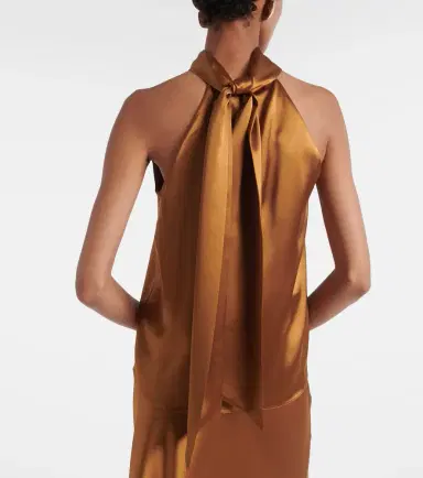 Galvan Sienna halterneck satin top | Thumbnail 5 Galvan Sienna halterneck satin top | Thumbnail 5