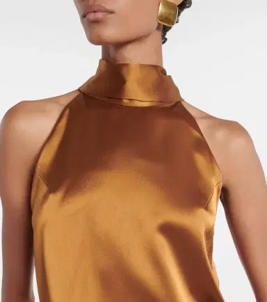 Galvan Sienna halterneck satin top | Thumbnail 6 Galvan Sienna halterneck satin top | Thumbnail 6