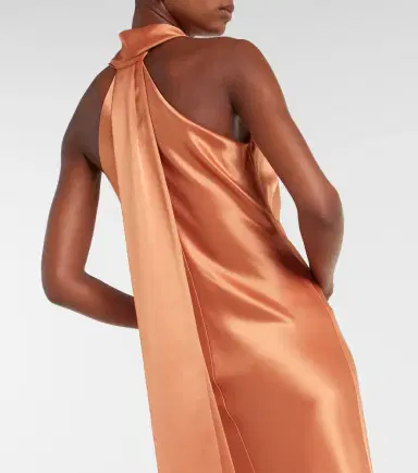 Galvan Pandora halterneck satin gown | Thumbnail 2 Galvan Pandora halterneck satin gown | Thumbnail 2