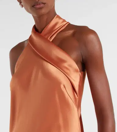 Galvan Pandora halterneck satin gown | Thumbnail 3 Galvan Pandora halterneck satin gown | Thumbnail 3