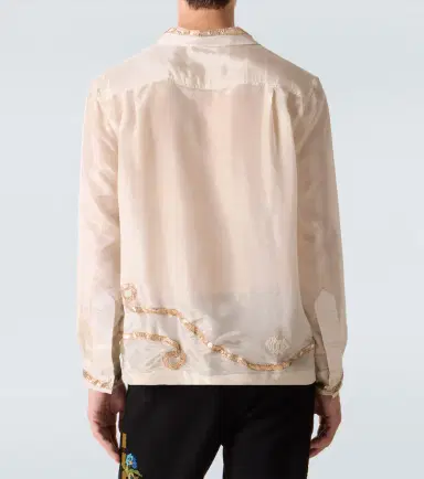 BODE Lido appliqué semi-sheer shirt | Thumbnail 2 BODE Lido appliqué semi-sheer shirt | Thumbnail 2