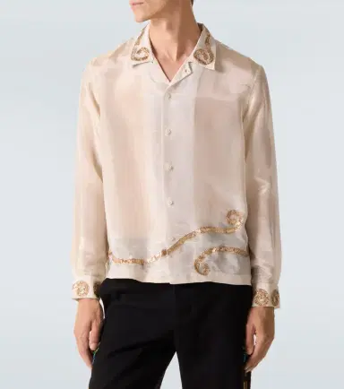 BODE Lido appliqué semi-sheer shirt | Thumbnail 4 BODE Lido appliqué semi-sheer shirt | Thumbnail 4