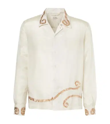 BODE Lido appliqué semi-sheer shirt | Thumbnail 1 BODE Lido appliqué semi-sheer shirt | Thumbnail 1