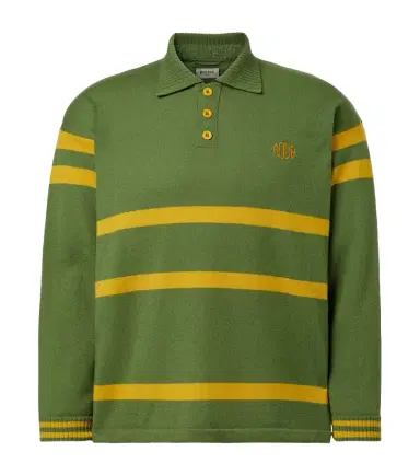 Bode Striped virgin wool polo sweater | Thumbnail 1 Bode Striped virgin wool polo sweater | Thumbnail 1
